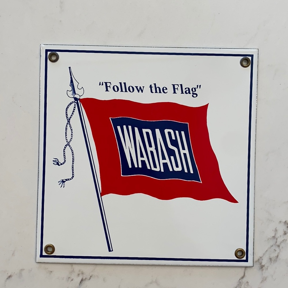 American Made Porcelain sign Wabash NWT